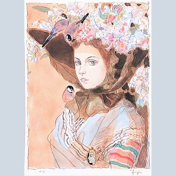 岩壁冨士夫、【古城への道ベイラ】、希少な額装用画集より 2025年