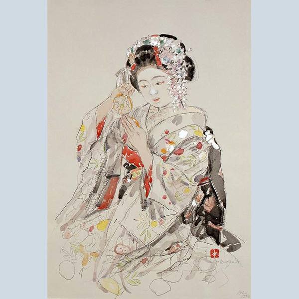 送料無料 いくらから 宮本三郎 さっこう（舞妓十二題集） 絵画