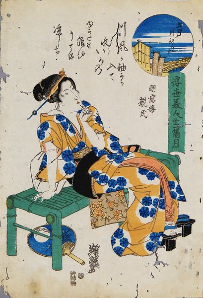 江戸期貴重文化財浮世風俗子宝合渓斎英泉（ケイサイエイセン）晩年の作