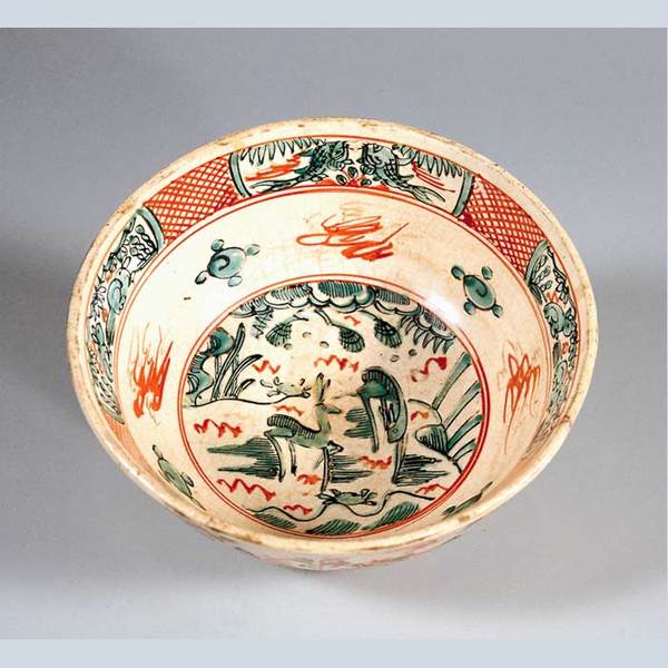 呉須赤絵唐獅子文大皿（明時代末期） - 天平堂（TENPYODO）