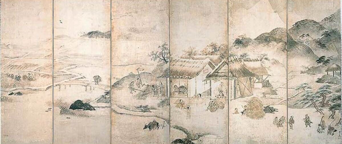 久隅守景の四季耕作図